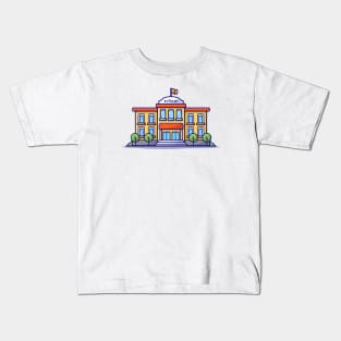 School Building Kids T-Shirt